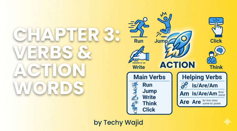 English Mastery Chapter 3: Verbs and Action Words - Techy Wajid